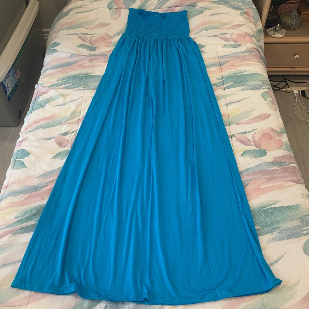Brand new blue maxi tube dress